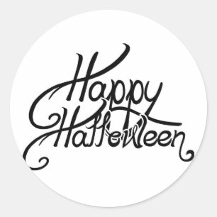 Spooky Festive Happy Halloween Classic Round Sticker