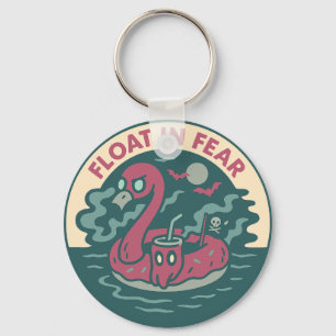 Spooky Flamingo Pirate Fun Keychain