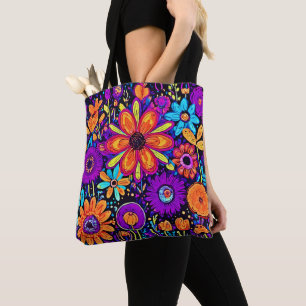 Spooky Floral Art Tote Bag