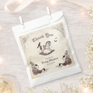 Spooky Floral Gothic Baby Shower Thank You Favour Bag