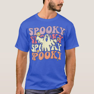 Spooky Floral Retro Groovy Ghost Halloween Costume T-Shirt