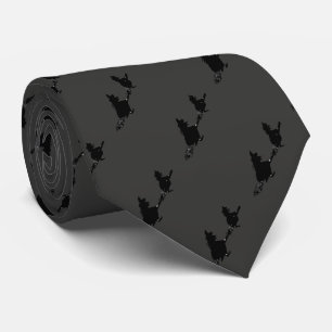 spooky flying witches on broomsticks halloween tie