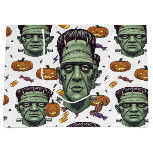 Spooky Frankenstein Monster Halloween Art Large Gift Bag