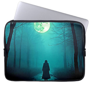 Spooky Full Moon Night Design Laptop Sleeve