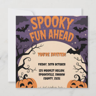 Spooky Fun Ahead Halloween Party
