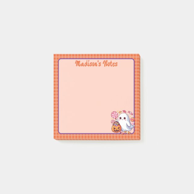 Spooky Fun Ghosts And Treats Custom Post-it Notes (Front)