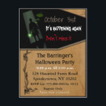Spooky Fun Halloween Postcard Invitation<br><div class="desc">Customize this unique scary postcard with your own information to send out to your guest for your next spooky party. Perfect for Halloween Parties,  creepy hayrides or thrilling Sleepovers. Use for any event that you want to grab their attention! See more cool Halloween supplies in Liquids store.</div>
