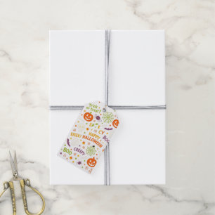 Spooky & Fun Pumpkin - Colourful Halloween Pattern Gift Tags