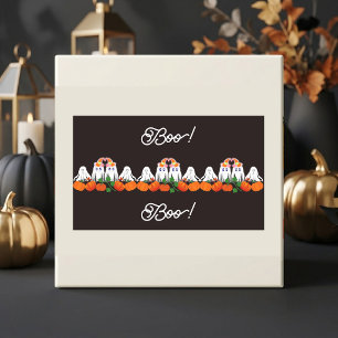 Spooky Funky Ghost Boo Halloween Pumpkin Patch Cof Sticker