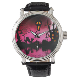 Spooky, funny halloween design watch