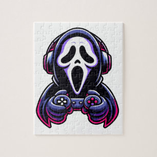 Spooky Gaming – Halloween Gamer Ghost Controller Jigsaw Puzzle