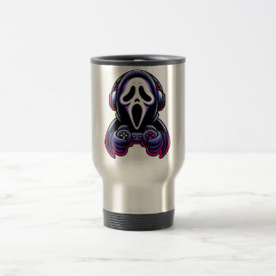 Spooky Gaming – Halloween Gamer Ghost Controller  Travel Mug