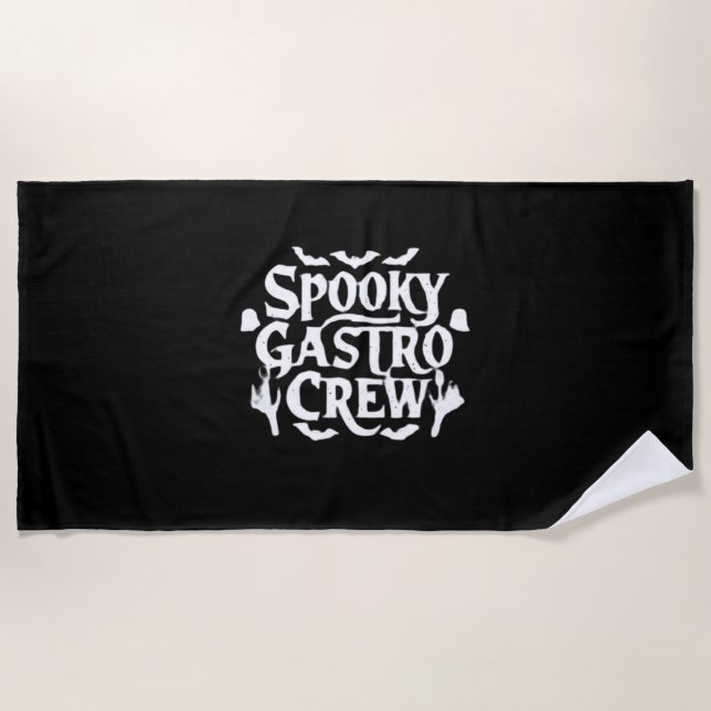 Spooky Gastro Crew Gastro Nurse Halloween Classic  Beach Towel (Front)