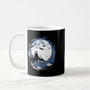 Spooky Ghost Costume Halloween Pumpkin Lantern Coffee Mug