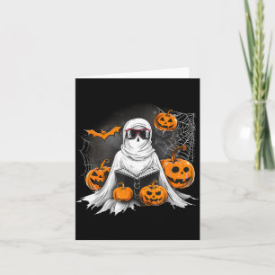Spooky Ghost Costume Mummy Spider Web Pumpkin Card