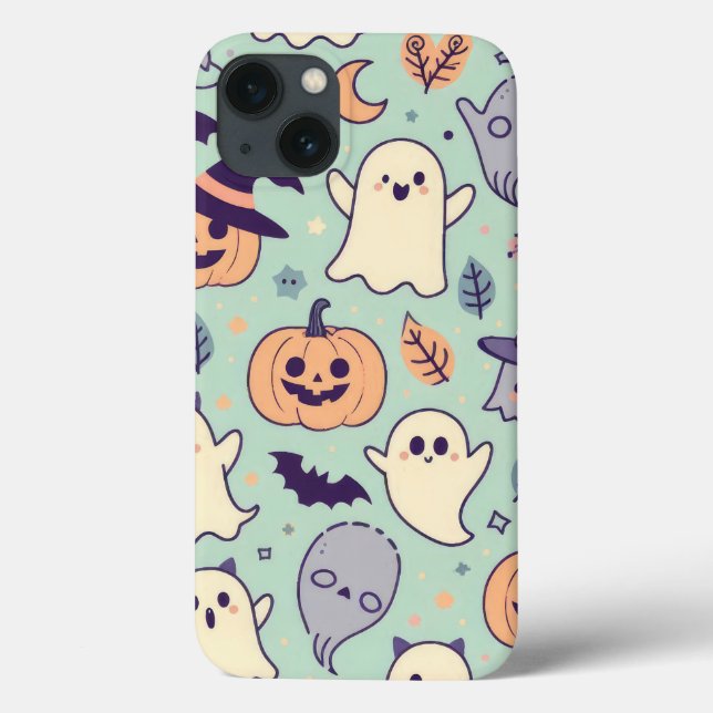 Spooky Ghost Cowboy Cute Halloween Boo Western Pas Case-Mate iPhone Case (Back)