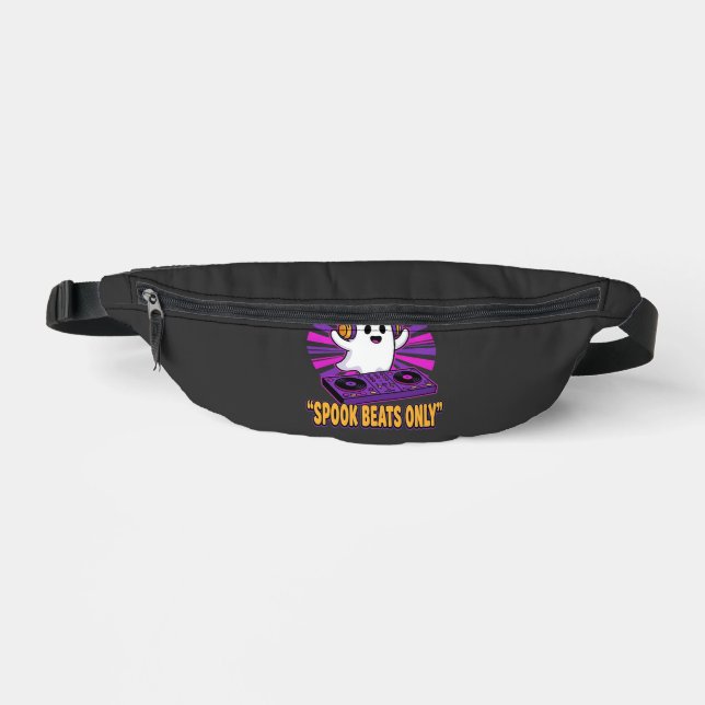 Spooky Ghost DJ Halloween Beats Design_1 Fanny Pack (Front)