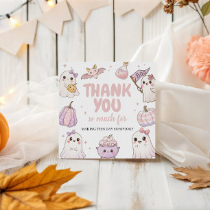 Spooky Ghost First Birthday Thank You Favour Tags