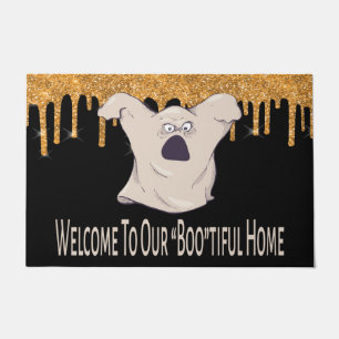Spooky Ghost Funny Halloween Welcome Doormat