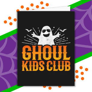 Spooky Ghost Ghoul Kids Club Funny Halloween Card