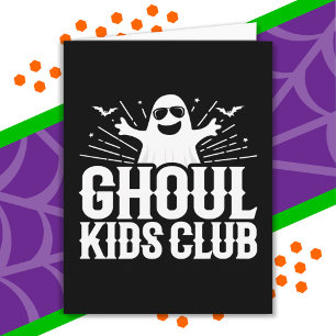 Spooky Ghost Ghoul Kids Club Funny Halloween Card