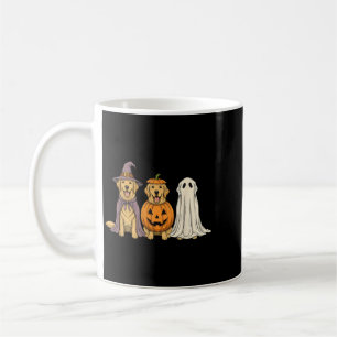 Spooky Ghost Golden Retriever Pumpkin Halloween Coffee Mug