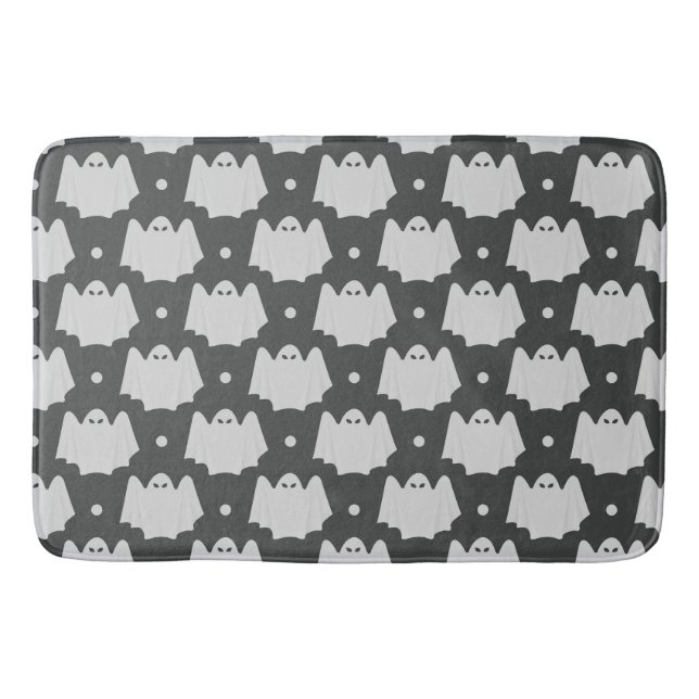 Spooky Ghost Halloween Bath Mat (Front)