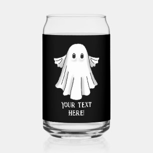 Spooky Ghost Halloween Can Glass