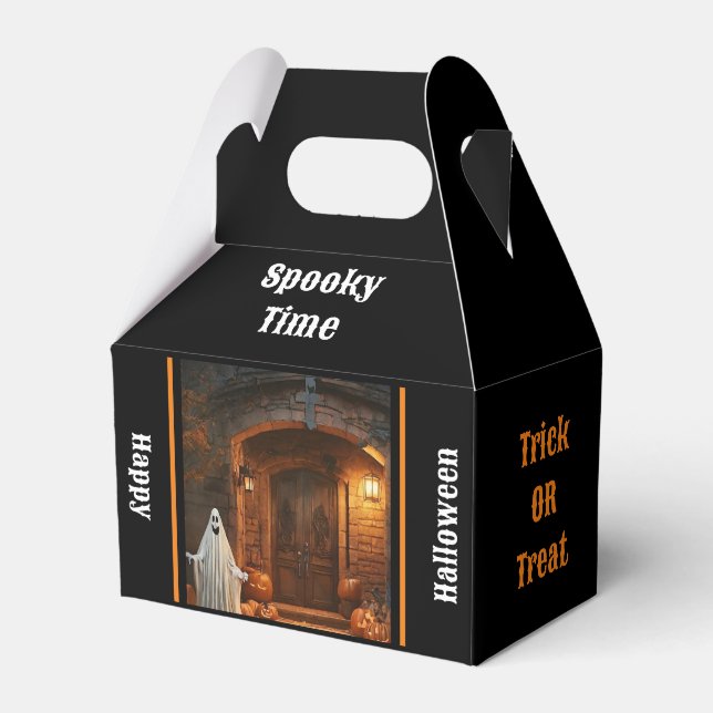 Spooky Ghost Halloween Collection Favor Box (Front Side)