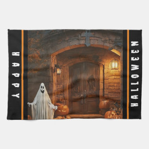 Spooky Ghost Halloween Collection Kitchen Towel