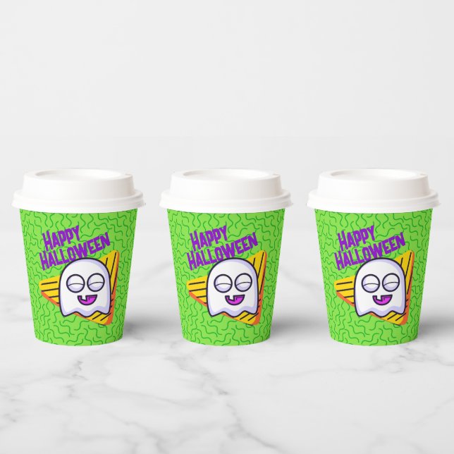 Spooky Ghost Halloween Cups - green (Multi)