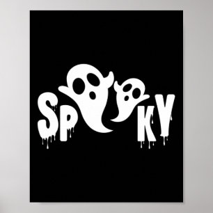 Spooky Ghost - Halloween Design Poster