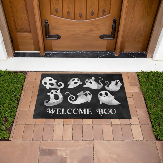 Spooky Ghost Halloween Doormat (Outdoor)