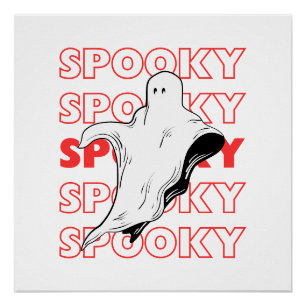 Spooky Ghost Halloween Poster