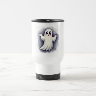 Spooky Ghost Halloween Travel Mug