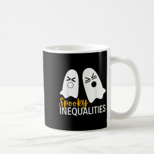 Spooky Ghost Inequalities Funny Halloween Math Tea Coffee Mug