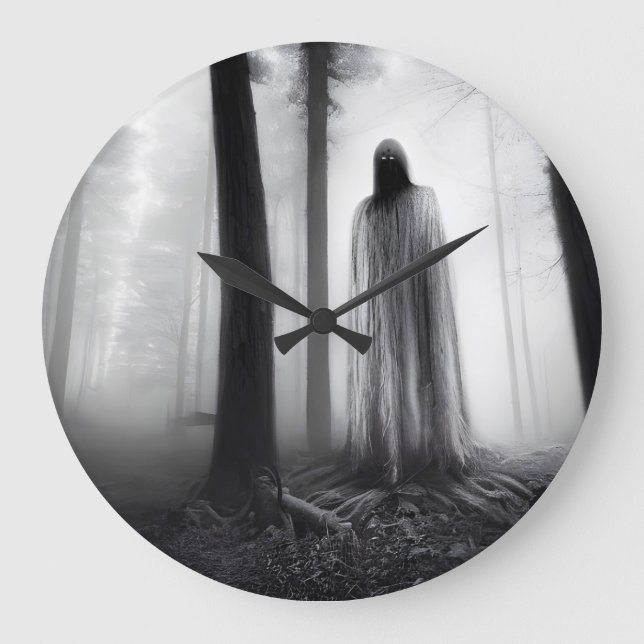 Spooky Ghost Large Clock (Front)