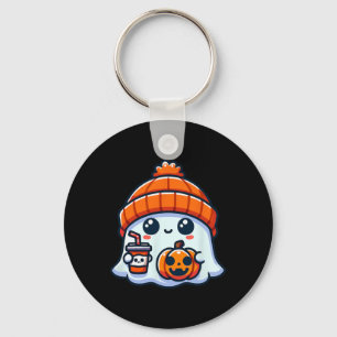Spooky Ghost Mens Halloween Keychain
