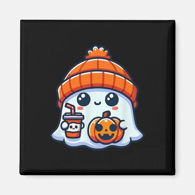 Spooky Ghost Mens Halloween  Magnet (Front)