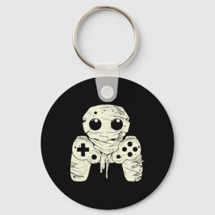 Spooky Ghost Mummy Gaming Controller Halloween Gam Keychain