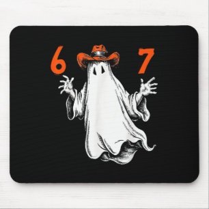 Spooky Ghost Number 67 Halloween Haunted Six Seven Mouse Pad
