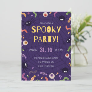 Spooky Ghost Pumpkin Halloween Party Invitation