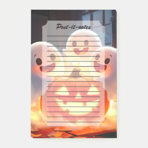 Spooky Ghost Pumpkin Party Glow Post-it Notes