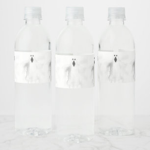 Spooky Ghost Water Bottle Label