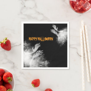 Spooky Ghostly Hands Halloween  Napkin