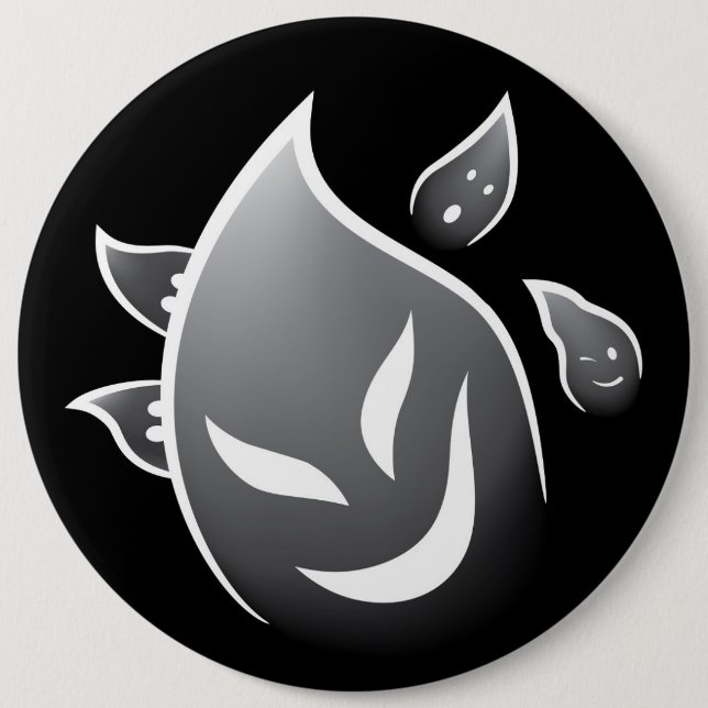 Spooky Ghosts 6 Inch Round Button (Front)