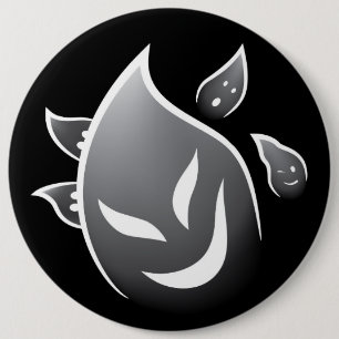 Spooky Ghosts 6 Inch Round Button
