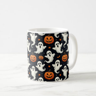 Spooky Ghosts and Jack O'Lanterns Halloween Coffee Mug