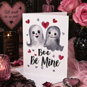 Spooky Ghosts & Hearts Gothic Valentine Card