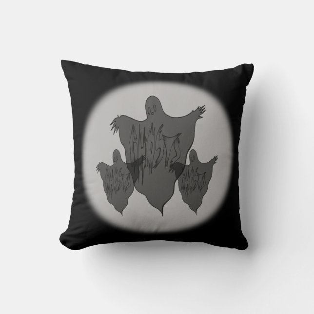 Spooky Ghosts - Throw Pillow (Front)